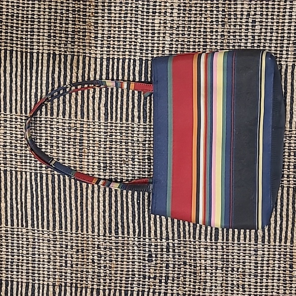 VINTAGE KATE SPADE NEW YORK RAINBOW STRIPE PURSE - Picture 4 of 9